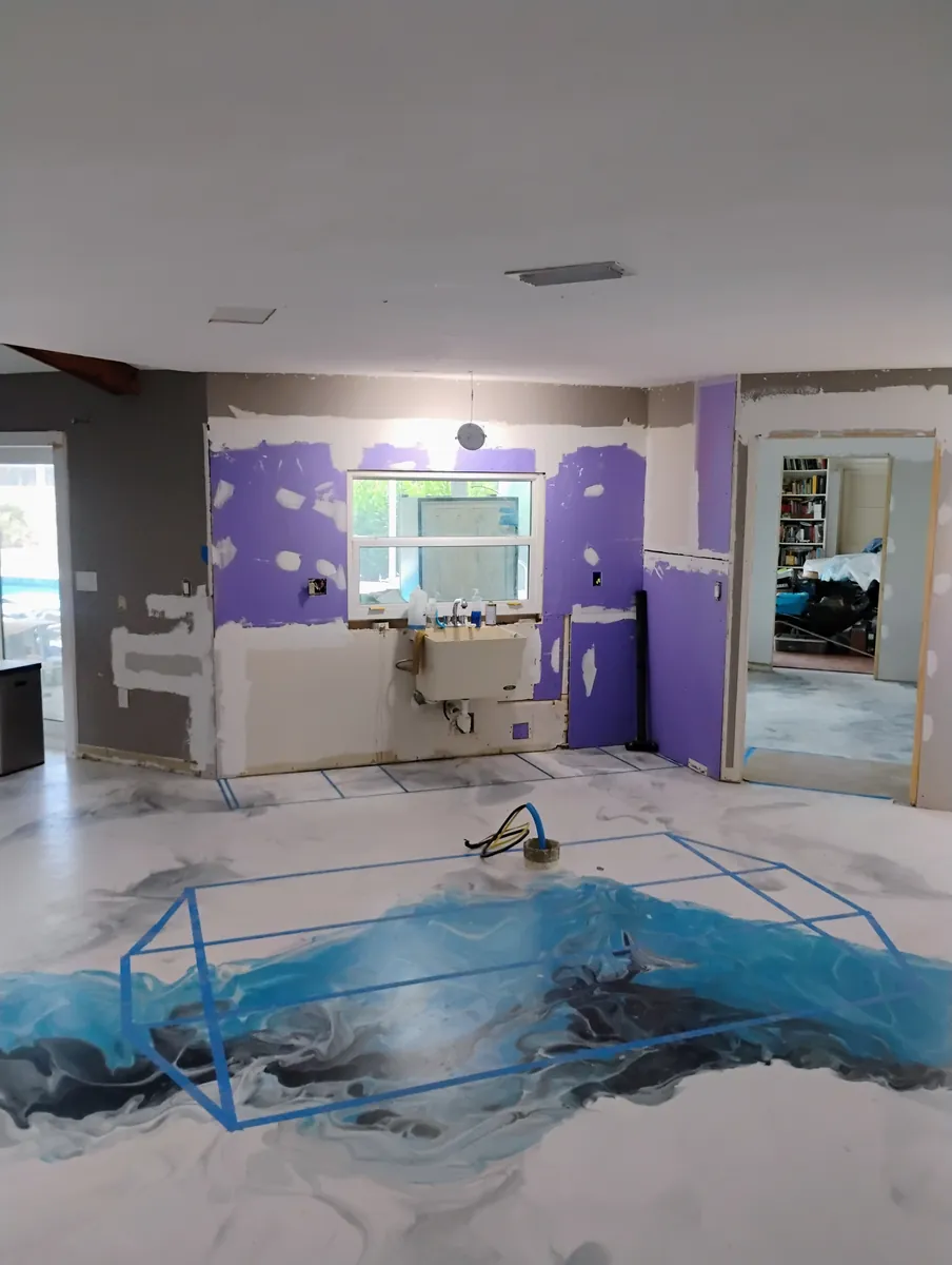 Drywall primed and prepped for painting in a Sarasota home
